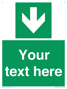 Safe condition Custom arrow down sign